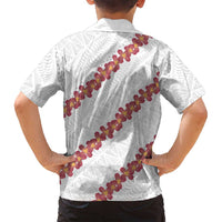 White Sunday Tonga Fakame Family Matching Summer Maxi Dress and Hawaiian Shirt Tongan Ngatu Heilala Lei - Polynesian Pride