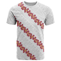 White Sunday Tonga Fakame T Shirt Tongan Ngatu Heilala Lei - Polynesian Pride