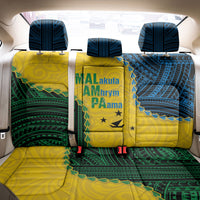 Malampa Province Vanuatu Back Car Seat Cover Map With Polynesian Pattern LT14 - Polynesian Pride