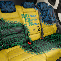 Malampa Province Vanuatu Back Car Seat Cover Map With Polynesian Pattern LT14 - Polynesian Pride