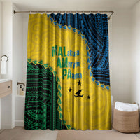 Malampa Province Vanuatu Bathroom Set Map With Polynesian Pattern LT14 Shower Curtain Only Multicolor - Polynesian Pride