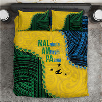 Malampa Province Vanuatu Bedding Set Map With Polynesian Pattern LT14 Multicolor - Polynesian Pride