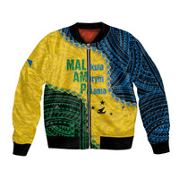 Personalised Malampa Province Vanuatu Bomber Jacket Map With Polynesian Pattern LT14 Unisex Multicolor - Polynesian Pride