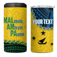 Personalised Malampa Province Vanuatu 4 in 1 Can Cooler Tumbler Map With Polynesian Pattern LT14 One Size: 16 oz Multicolor - Polynesian Pride