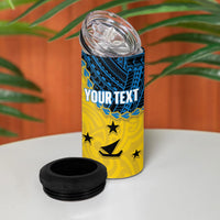 Personalised Malampa Province Vanuatu 4 in 1 Can Cooler Tumbler Map With Polynesian Pattern LT14 - Polynesian Pride