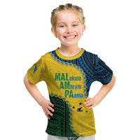 Personalised Malampa Province Vanuatu Kid T Shirt Map With Polynesian Pattern LT14 Multicolor - Polynesian Pride