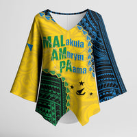 Personalised Malampa Province Vanuatu Kimono Sleeve Blouse Map With Polynesian Pattern LT14 Female Multicolor - Polynesian Pride