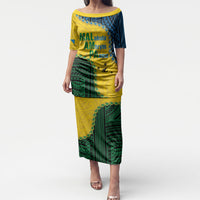 Personalised Malampa Province Vanuatu Puletasi Map With Polynesian Pattern LT14 Long Dress Multicolor - Polynesian Pride