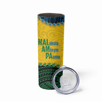 Personalised Malampa Province Vanuatu Skinny Tumbler Map With Polynesian Pattern LT14 - Polynesian Pride