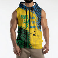Personalised Malampa Province Vanuatu Sleeveless Zip Hoodie Map With Polynesian Pattern LT14 - Polynesian Pride