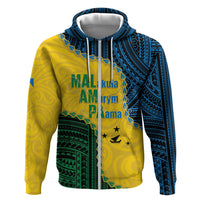 Personalised Malampa Province Vanuatu Zip Hoodie Map With Polynesian Pattern LT14 Zip Hoodie Multicolor - Polynesian Pride