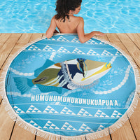 Aloha Hawaii Humuhumu Reef Triggerfish Beach Blanket Hawaiian Leis Kakau Pattern LT14 - Polynesian Pride