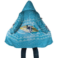 Aloha Hawaii Humuhumu Reef Triggerfish Cloak Hawaiian Leis Kakau Pattern LT14 Unisex Blue - Polynesian Pride