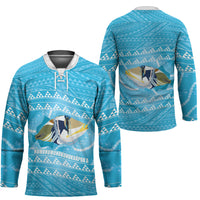 Aloha Hawaii Humuhumu Reef Triggerfish Hockey Jersey Hawaiian Leis Kakau Pattern LT14 - Polynesian Pride
