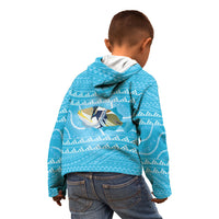 Aloha Hawaii Humuhumu Reef Triggerfish Kid Hoodie Hawaiian Leis Kakau Pattern LT14 - Polynesian Pride