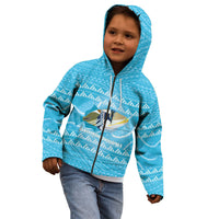 Aloha Hawaii Humuhumu Reef Triggerfish Kid Hoodie Hawaiian Leis Kakau Pattern LT14 - Polynesian Pride