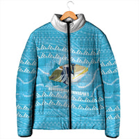 Aloha Hawaii Humuhumu Reef Triggerfish Padded Jacket Hawaiian Leis Kakau Pattern LT14 - Polynesian Pride