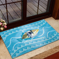 Aloha Hawaii Humuhumu Reef Triggerfish Rubber Doormat Hawaiian Leis Kakau Pattern LT14 - Polynesian Pride