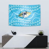 Aloha Hawaii Humuhumu Reef Triggerfish Tapestry Hawaiian Leis Kakau Pattern LT14 - Polynesian Pride