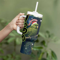 New Zealand Christmas Tumbler With Handle Cute Kakapo Meri Kirihimete Maori Koru