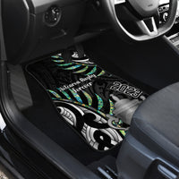 Personalised New Zealand Silver Fern Rugby Car Mats Paua Shell With Champions Trophy History NZ Forever LT14 - Polynesian Pride