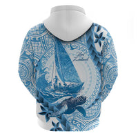 New Zealand Sailing Zip Hoodie Aotearoa Yacht Racing - Born To Sail LT14 - Polynesian Pride