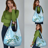 Polynesia Valentine's Day Grocery Bag SeaTurtle Couple Polynesian - Fairy Sparkles Color