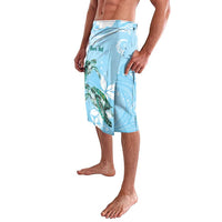 Personalised Polynesia Valentine's Day Lavalava SeaTurtle Couple Polynesian - Fairy Sparkles Color