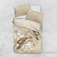 Happy Valentine's Day Polynesia Bedding Set SeaTurtle Couple Polynesian - Pollinate Color