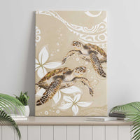 Happy Valentine's Day Polynesia Canvas Wall Art SeaTurtle Couple Polynesian - Pollinate Color
