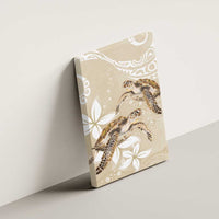 Happy Valentine's Day Polynesia Canvas Wall Art SeaTurtle Couple Polynesian - Pollinate Color