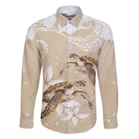 Happy Valentine's Day Polynesia Family Matching Long Sleeve Bodycon Dress and Hawaiian Shirt SeaTurtle Couple Polynesian - Pollinate Color