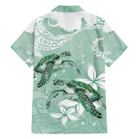 Happy Valentine's Day Polynesia Family Matching Tank Maxi Dress and Hawaiian Shirt SeaTurtle Couple Polynesian - Green Lester Color LT14 - Polynesian Pride