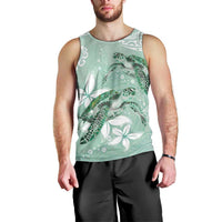Happy Valentine's Day Polynesia Men Tank Top SeaTurtle Couple Polynesian - Green Lester Color