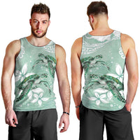 Happy Valentine's Day Polynesia Men Tank Top SeaTurtle Couple Polynesian - Green Lester Color