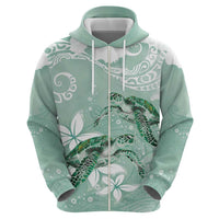 Happy Valentine's Day Polynesia Zip Hoodie SeaTurtle Couple Polynesian - Green Lester Color LT14 - Polynesian Pride