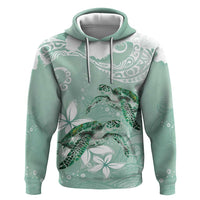 Happy Valentine's Day Polynesia Zip Hoodie SeaTurtle Couple Polynesian - Green Lester Color LT14 Pullover Hoodie Green - Polynesian Pride