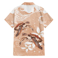 Happy Valentine's Day Polynesia Family Matching Tank Maxi Dress and Hawaiian Shirt SeaTurtle Couple Polynesian - Desert Sand Color LT14 - Polynesian Pride