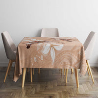 Happy Valentine's Day Polynesia Tablecloth SeaTurtle Couple Polynesian - Desert Sand Color