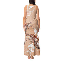 Happy Valentine's Day Polynesia Tank Maxi Dress SeaTurtle Couple Polynesian - Desert Sand Color LT14 - Polynesian Pride