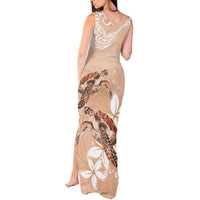 Happy Valentine's Day Polynesia Tank Maxi Dress SeaTurtle Couple Polynesian - Desert Sand Color LT14 - Polynesian Pride
