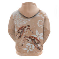 Happy Valentine's Day Polynesia Zip Hoodie SeaTurtle Couple Polynesian - Desert Sand Color LT14 - Polynesian Pride