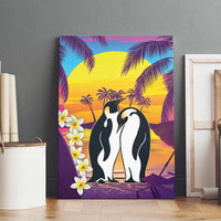Hawaii Penguin Couple Canvas Wall Art You Are My Valentine - Tropical Sunset Vibes