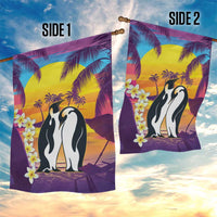 Hawaii Penguin Couple Garden Flag You Are My Valentine - Tropical Sunset Vibes
