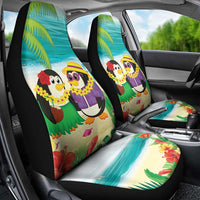 Hawaii Penguin Couple Car Seat Cover Hawaiian Kakau - Tropical Summer Vibes LT14 - Polynesian Pride