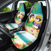 Hawaii Penguin Couple Car Seat Cover Hawaiian Kakau - Tropical Summer Vibes LT14 - Polynesian Pride
