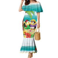 Hawaii Penguin Couple Family Matching Mermaid Dress and Hawaiian Shirt Hawaiian Kakau - Tropical Summer Vibes
