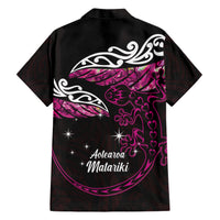 New Zealand Matariki Hawaiian Shirt Maori New Year Silver Fern And Lizard - Pink LT14 - Polynesian Pride