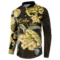 Personalised Aloha Hawaii Oahu Island Button Sweatshirt Gathering Place Sea Turtle Ilima Flowers