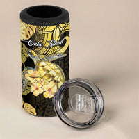 Personalised Aloha Hawaii Oahu Island 4 in 1 Can Cooler Tumbler Gathering Place Sea Turtle Ilima Flowers